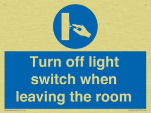 Turn off light switch when leaving the room
